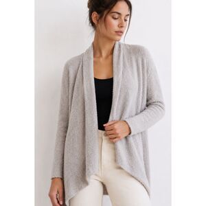 Barefoot Dreams Bamboo Chic Lite Gray Open Front Duster Cardigan Cozy S M